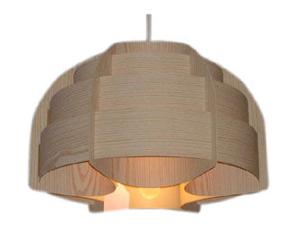 Dansk Basta 32 Vintage Wood-Grained Plastic Danish Hanging Fixture Circa 1970