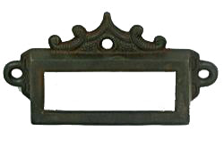 Antique Victorian 1900's Label Frame Bin Pull