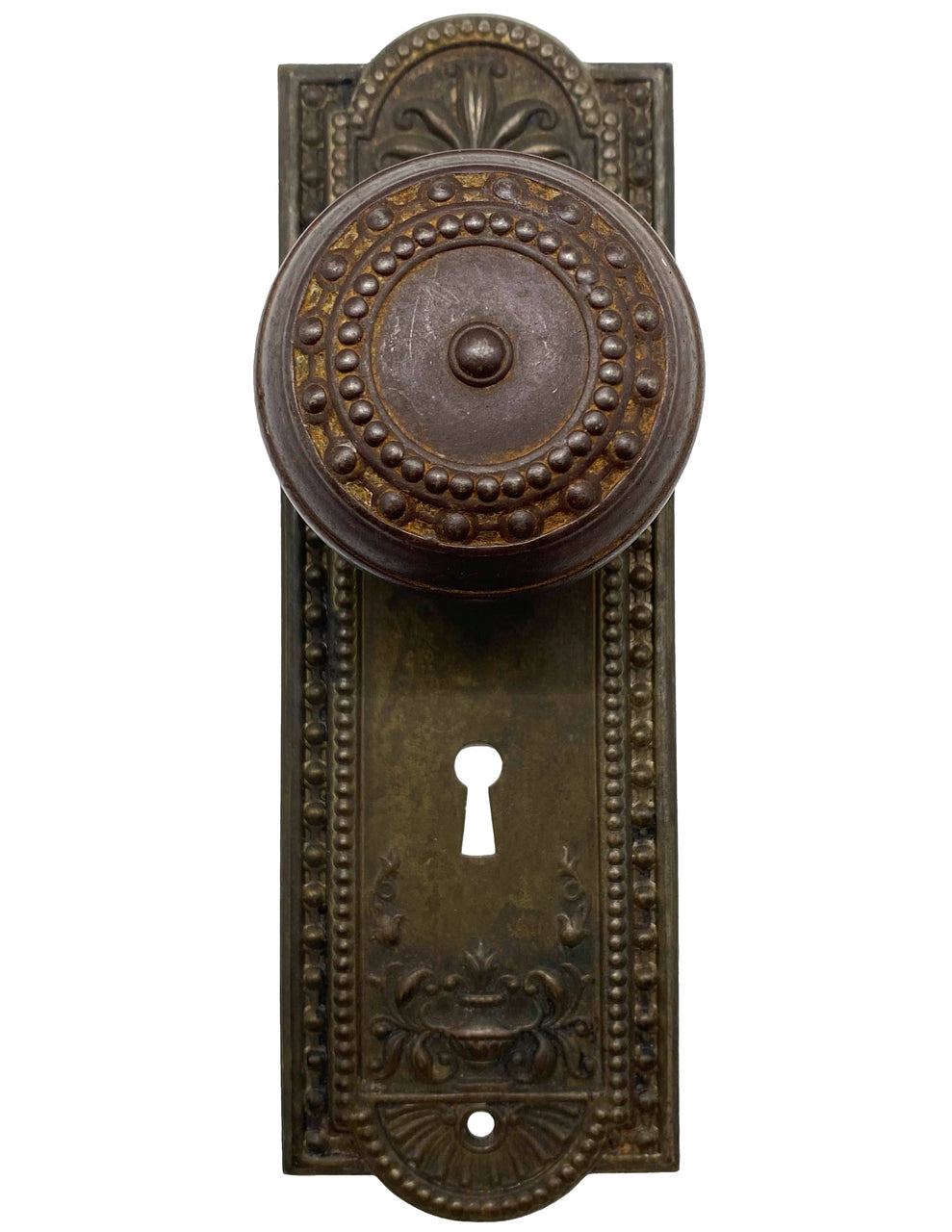 Antique Como Pattern Door Set Pressed Iron Circa 1900