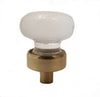 Glass Cabinet Knob with Brass Shank