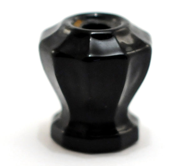 Black Fluted Glass Cabinet Knob