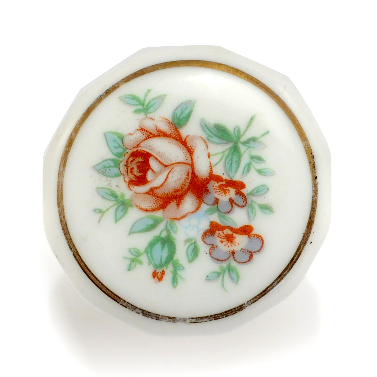 Italian Glass Floral Cabinet Knob