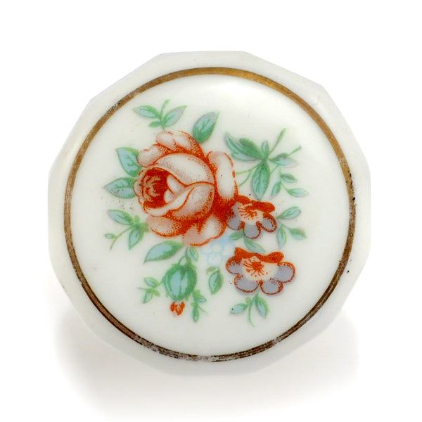 Italian Glass Floral Cabinet Knob