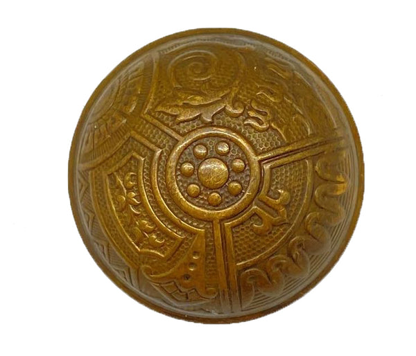 Vintage Eastlake Ceylon Doorknob Pressed Brass Doorknob Circa 1895
