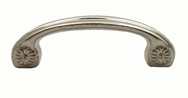 Sterling Silver Plated Cabinet Handle With Floral Design