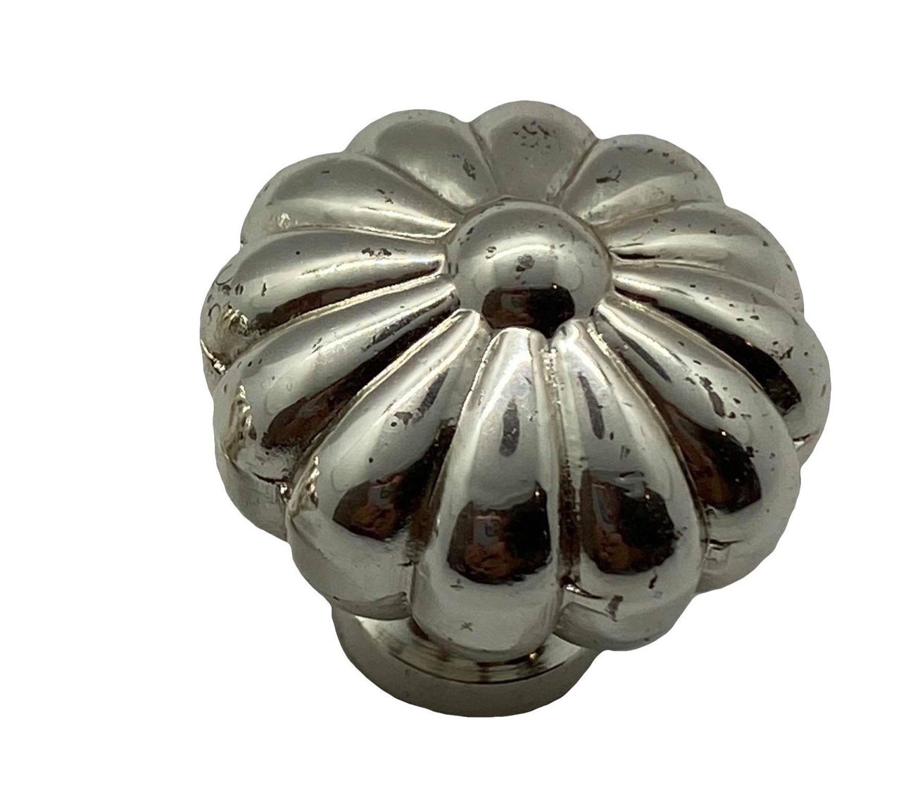 Sterling Plated Floral Cabinet Knob