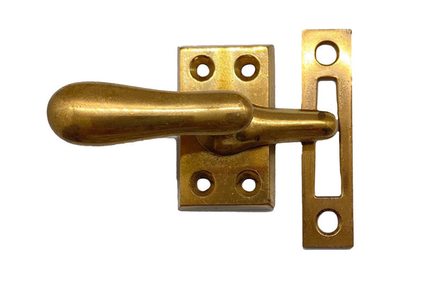 Polished Cast Bronze Casement Fastener with Mortise Strike