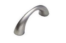 Italian Curved Satin Nickel Cabinet Handle