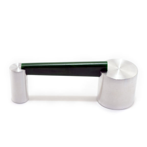 Retro Deco Hunter Green Bakelite and Aluminum Cabinet Handle