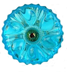 Turquoise Blue Italian Glass Cabinet Knob