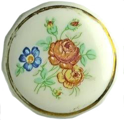 Italian Glass Floral Pattern Cabinet Knob