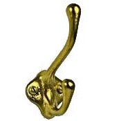 Vintage Old Stock Brass Coat Hook 1930's