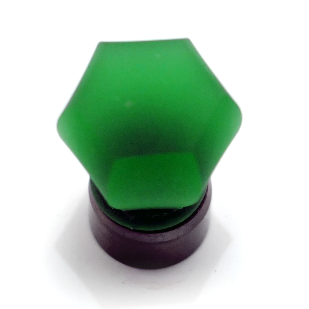 Frosted Green Glass Cabinet Knob