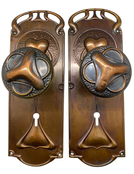 pair of Art Nouveau door sets