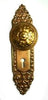Antique Pressed Brass Victorian Doorknob Set  1900's