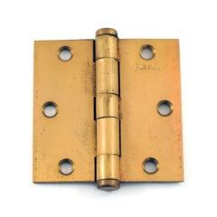 Button Tip Satin Bronze Door Hinge