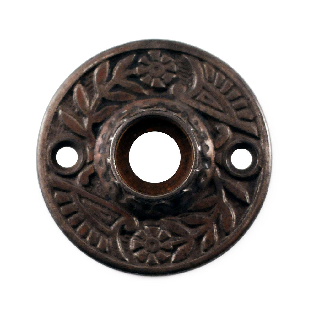 Cast Iron Eastlake Door Rosette with Flower detail Circa 1880