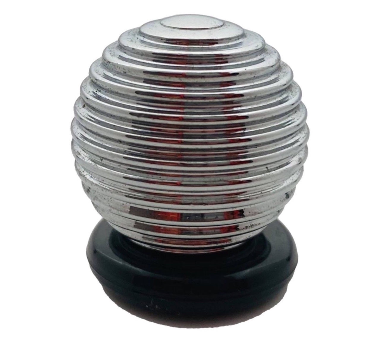 Ribbed Ball on Italian Polished Chrome Cabinet Knob