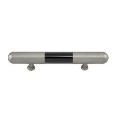Two Tone Black and Aluminum Cabinet Handle
