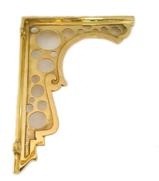 Liz's Antique Hardware Cast Brass Industrial Shelf Bracket